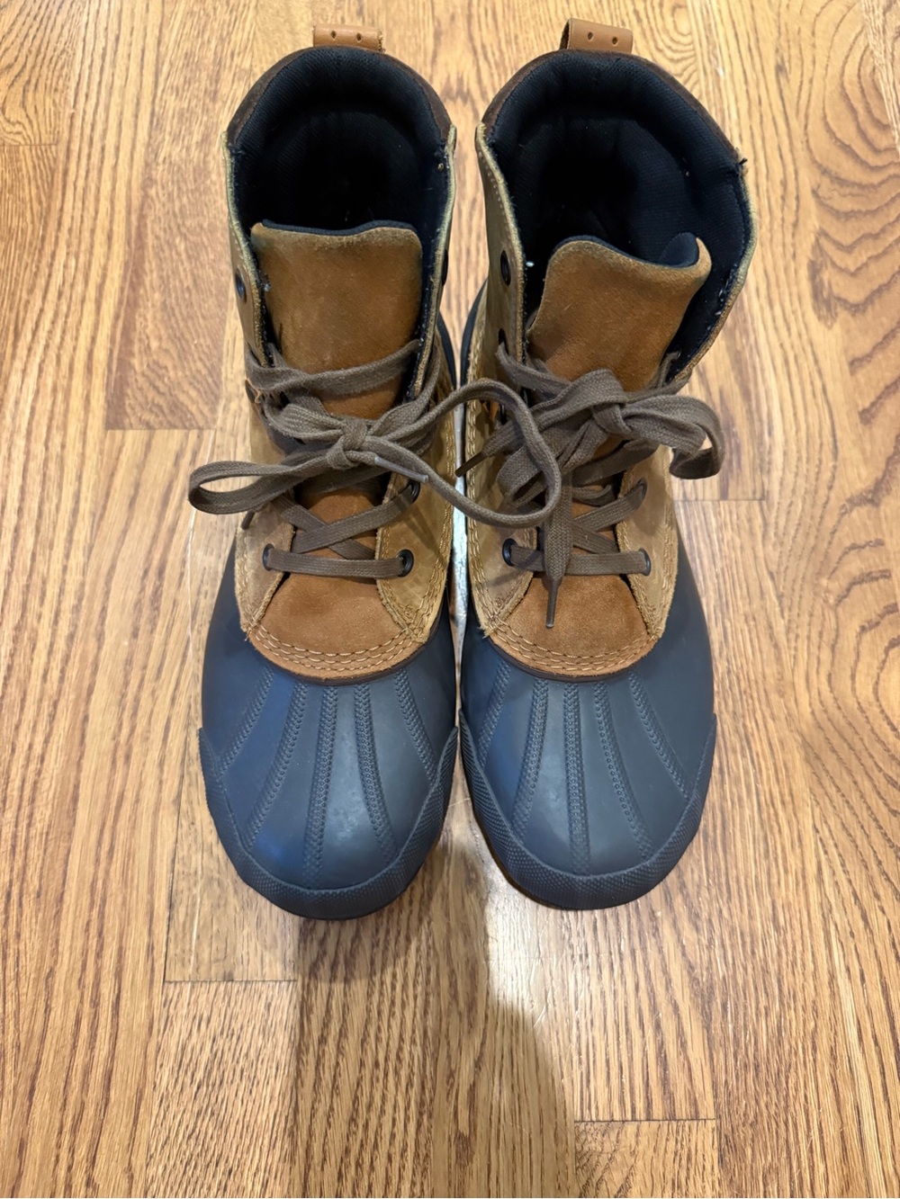 Sorel Men's Brown and Black Lace-Up Duck Boots